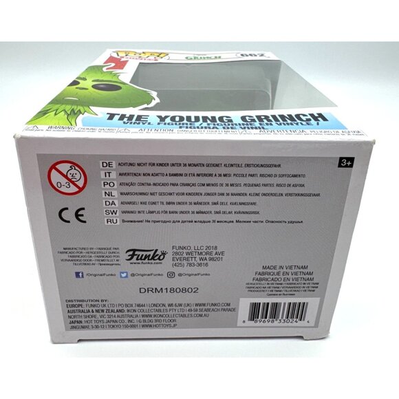 FUNKO POP 2018 THE YOUNG GRINCH #662 NEW IN BOX - Picture 5 of 5